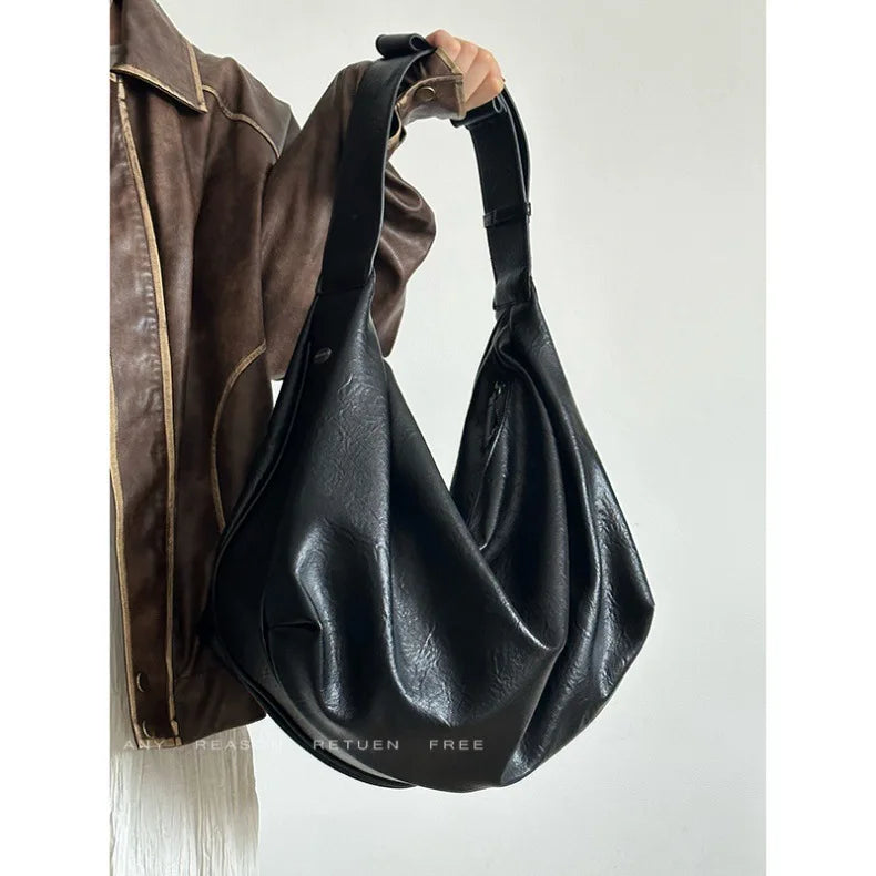 CGCBAG 2025 New Fashion Luxury Designer Tote Bag Simple Solid Commuting Original Brand Handbags Women Soft Leather Shoulder Bag