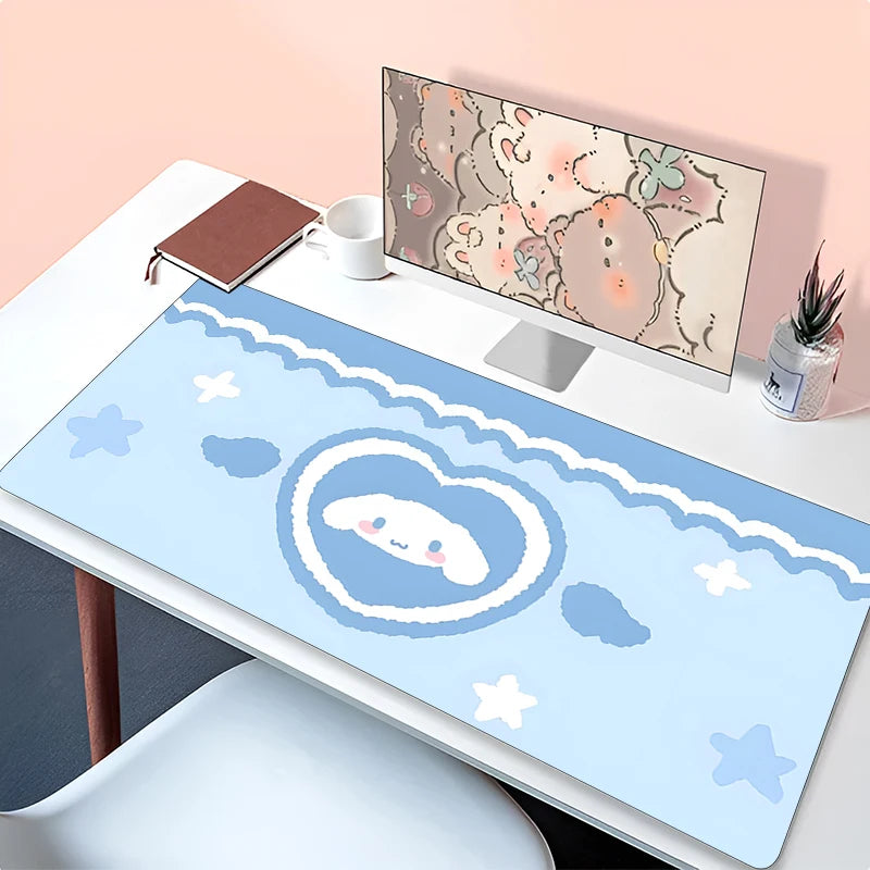Kawaii Mouse Pad Laptop Anime Gamer Cabinet Keyboard Rug Cute Cartoon C-cinnamoroll Desk Mat PC Gaming Mousepad For Girl Gifts