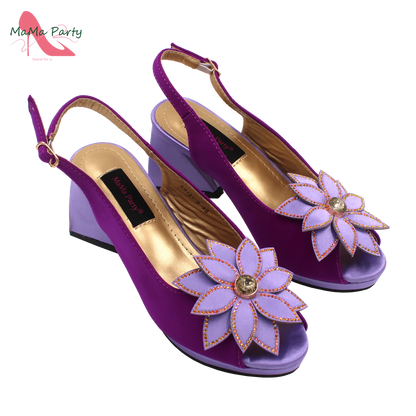 2024 New Design Special Fashion African Women Shoes Matching Bag Set High Quality with Platform Comfortable Heels for Part