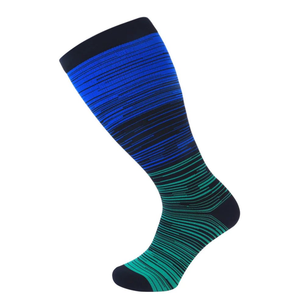 1Pair Plus Size 2XL-7XL New Compression Socks Unisex Wide Calf Knee High Compression Stockings Support for Circulation Nurses