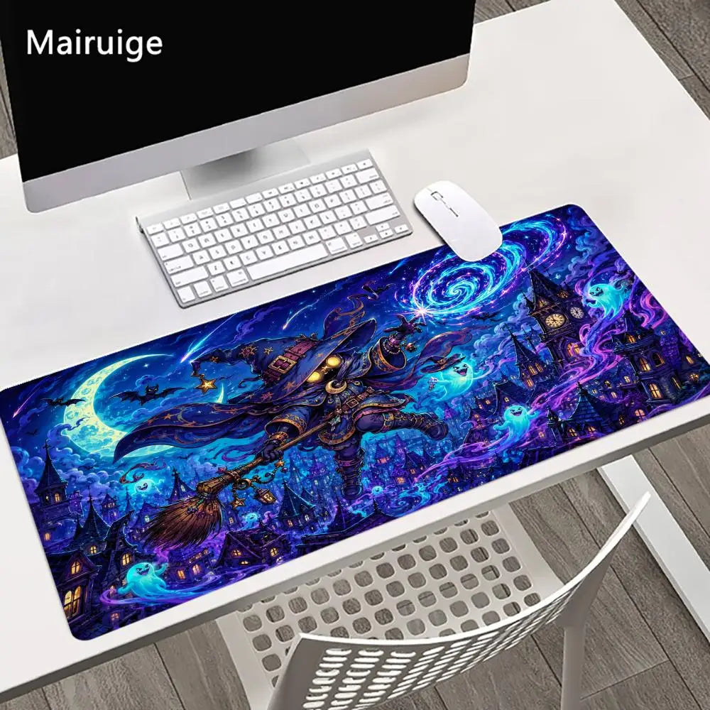 Mystical Wizard Big Size Mouse Pad Non-slip Rubber Base Desk Mat for Home Office Daily Use Deskpad Keyboard Pad Mouse Mat
