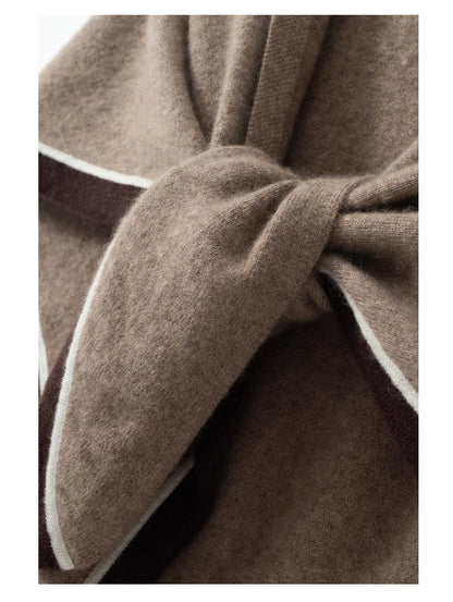 High quality triangular design women's 100% cashmere scarf fashionable shawl winter knitted warm neck protection adult scarf