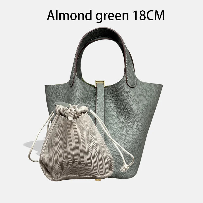 Women Bags Handbags Bucket Bag 18/22 Big Small Fashion Tote Bag Genuine Leather Luxury Quality Designers Lady Hand Bags