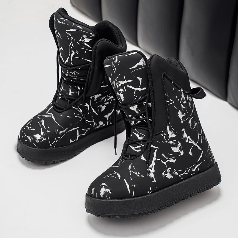 Mens Short Boots High Top Casual Shoes Outdoor Hiking Bare Boot Hiking Shoes Camouflage Oversized Mens Shoe Thick Sole Durable