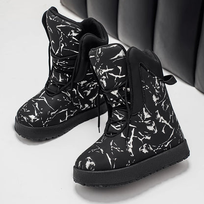 Mens Short Boots High Top Casual Shoes Outdoor Hiking Bare Boot Hiking Shoes Camouflage Oversized Mens Shoe Thick Sole Durable