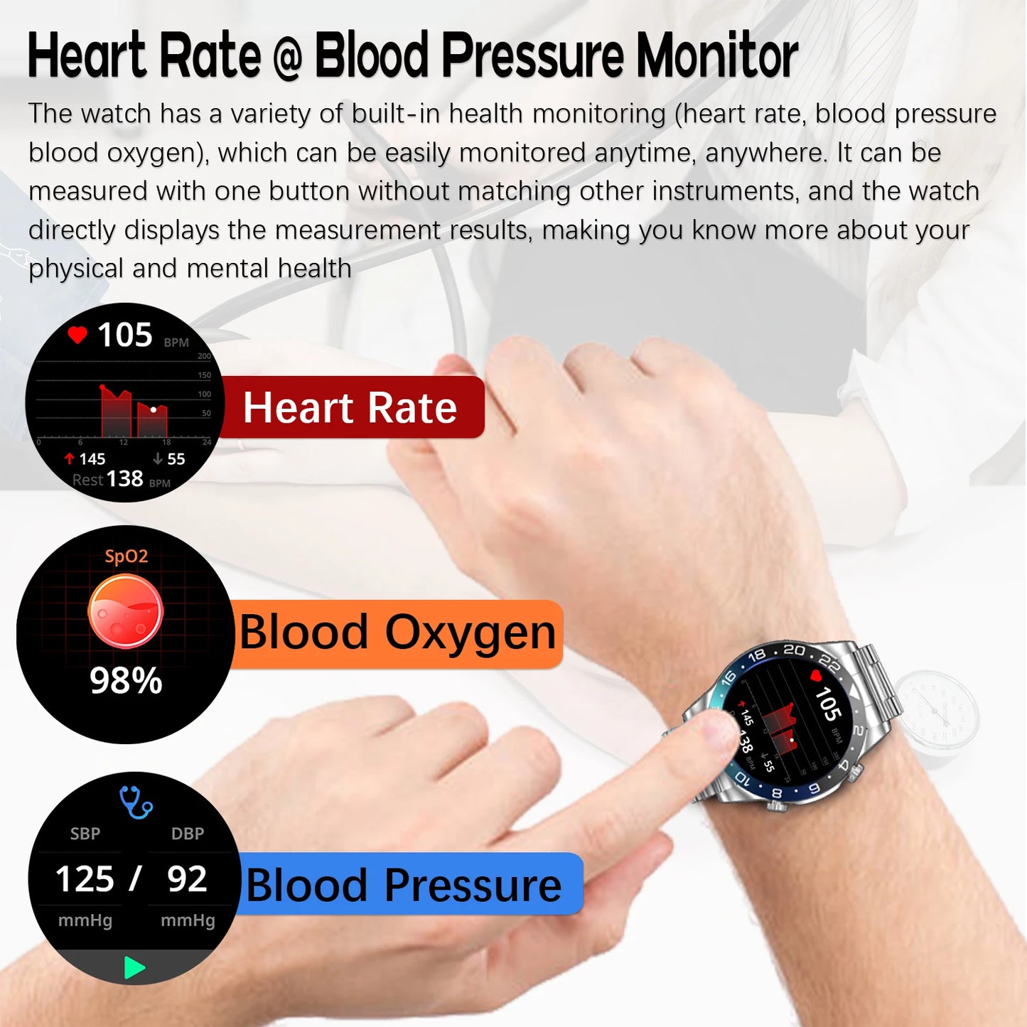 2026 new smart watch sleep monitoring Bluetooth call high-definition displaywrist  liftbright screen  round screen smart watch