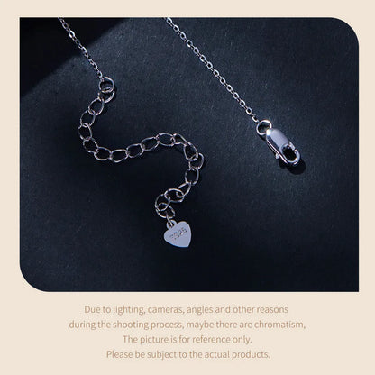 BAMOER 1CT Bezel Moissanite Pendant Necklace D color VVS1 Lab Diamond for Women 925 Sterling Silver Wedding Minimalist Jewelry