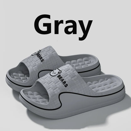 Women's Home Slippers Cute Cartoon EVA Indoor Home Bathroom Sandals Soft Sole Non-slip Summer Outdoor Beach Couple Shoes