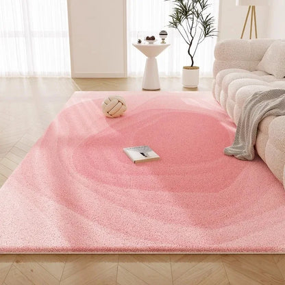 Sweet Pink Living Room Carpet Large Butterfly Print Fluffy Bedroom Rugs Soft Fashionable Ins Style Coffee Table Mats Alfombra 러그