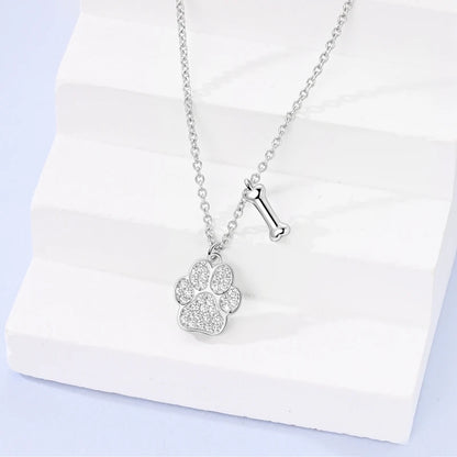 Luxury Necklace 925 Silver Original Sterling Zircon Dragonfly Butterfly Firefly Star Moon Chain Link For Women Wedding Jewelry