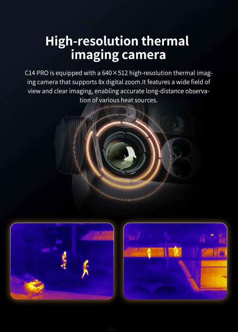 Skydroid C14Pro Four-Light Pod, Three-Axis Stabilization, AI Tracking, Power Inspection and Security Drone Gimbal Camera