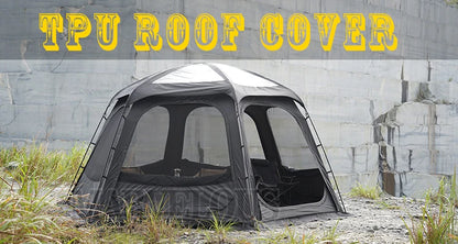 Hot Selling Large Connectable Big Family Camping Tent Dia. 460cm Geodesic Dome Tent with Modular Pod Tent Design 5 Bedrooms