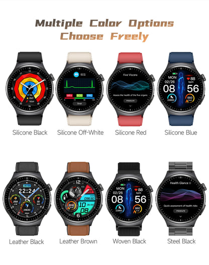 2026 New Health Sport ECG AI Diagnosis Smart Watches Men Heart Rate Blood Pressure IP68 Waterproof Smartwatches For Men Women