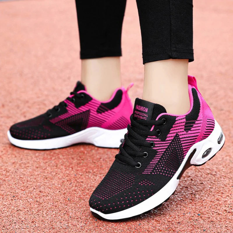 Women Platform Casual Sneakers Shoes Mesh Breathable Running Shoes Chunky Summer Sports Tenis Shoes 2025 Luxury Vulcanize Shoes