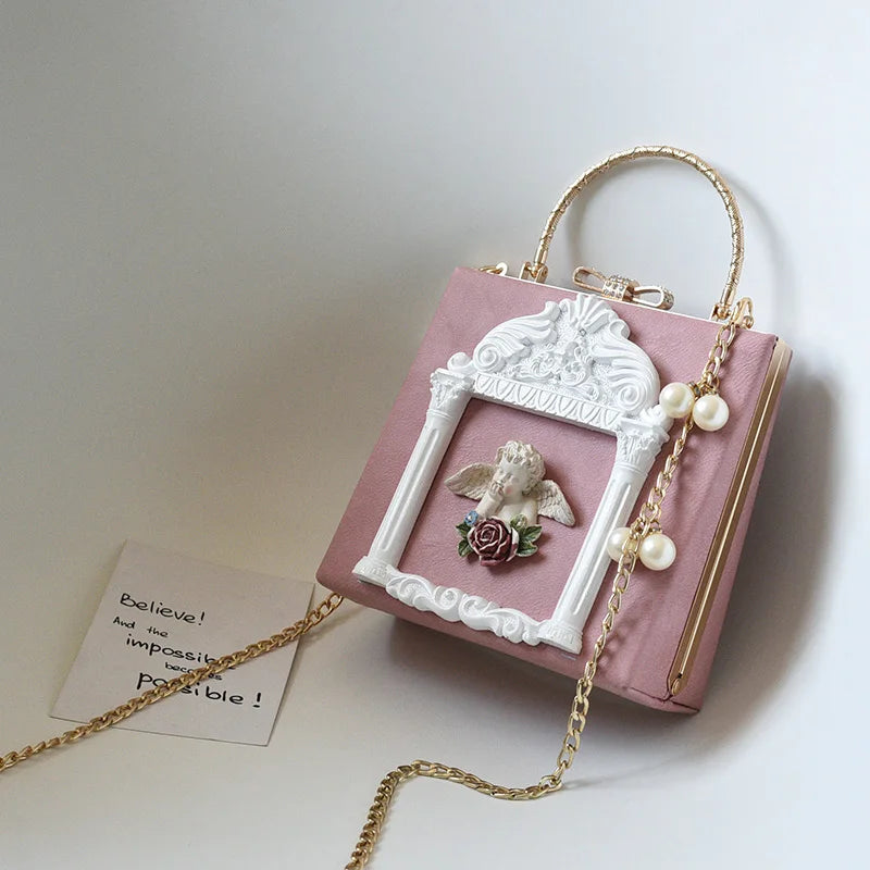 Luxury Angel Female Handbags Fashion Pearl Women Bag Cross Body Brand Leather Women Shoulder Bag Ladies Hand Bags Sac A Main