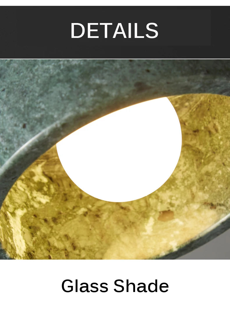 Nordic Marble Downlight Living Bedroom Room Decor Marble Ceiling Light Green White Stone Corridor Aisle Lamp