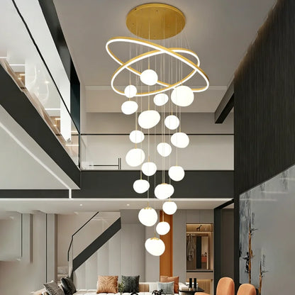 Modern Home Decor LED Lights Pendant Light Lamps for Staircase Chandeliers for Living Room Hanging Light Indoor Lighting