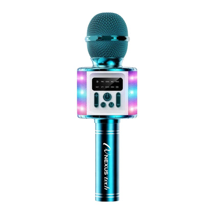 Wireless Karaoke Microphone Speaker with Voice Changer, 5 Funny Effects, RGB Light, 4 Sound Modes, Bluetooth AUX TF, Family Party KTV Singing