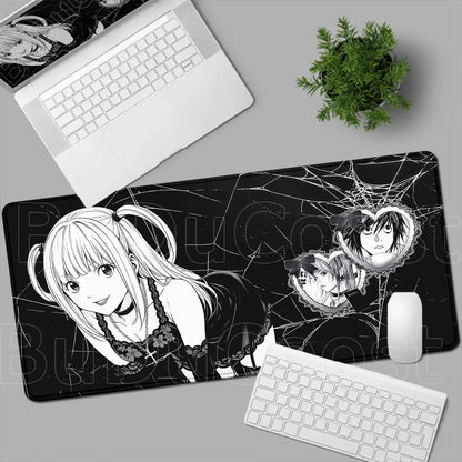 New Misa Amane Light Yagami Desk Mat Death Note Anime Mousepad Computer Gamers Lock Edge Mouse Pad Gaming E-sports Keyboard Pads