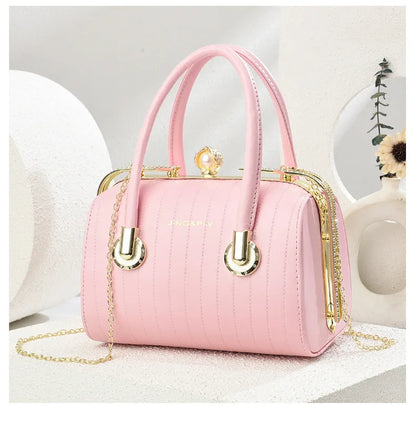 Fashionable Versatile High-End Texture Chain Handbag Shoulder Crossbody Bag for Women Summer New Arrival Boston Pillow Bag