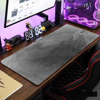 Large size table mat HD printing anti-slip design xxl desktop keyboard table mat gray series game mouse pad lock edge