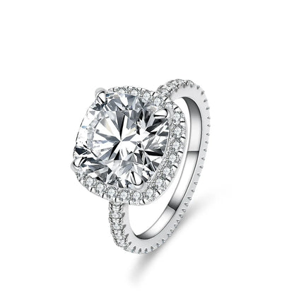 5CT Fancy-Cut Moissanite Ring Women PT950 Platinum - Sparkling 7CT fancy-cut, warm platinum, elegant for women