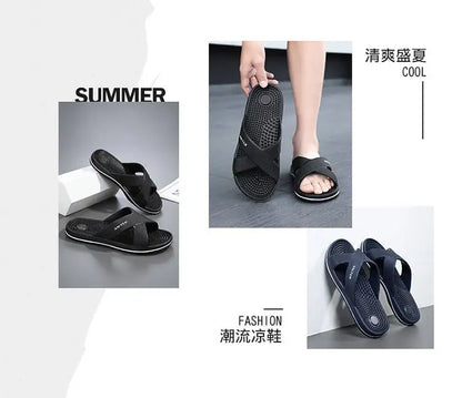Slippers Men Summer Sandals Women Men Fashion Slippers Beach Sandals Slipper Anti-slip High Quality Casual Bedroom Shoes 39-48