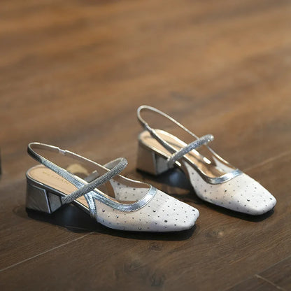 New Arrival Women Shoes Luxury Rhinestone High Heeled Sandals for Woman Elegant French Wedding Shoe Designer Shoes Zapatos Mujer