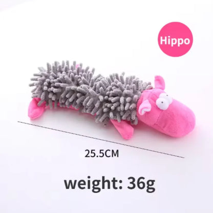 Interactive Cotton Rope Donkey Toy Grey/Brown Plush Sound Pet Training Game for Kittens And Dogs Creative Bite And Play Activity
