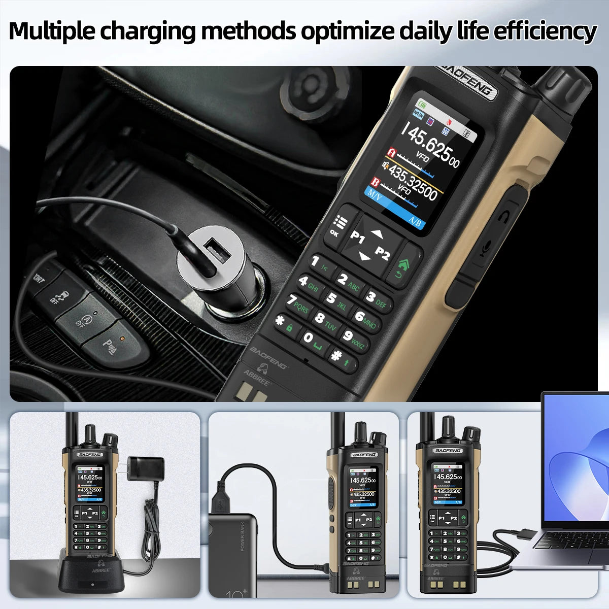 BAOFENG UV-32 GPS Walkie Talkie Long/Short Battery Wireless Copy Frequency Bluetooth Programming 1000CH Multi Band Two Way Radio
