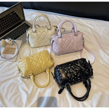 Light Luxury Rhinestone Women Handbags New Exquisite Fashion PU Leather Crossbody Bag Classic High Quality One Shoulder Pack
