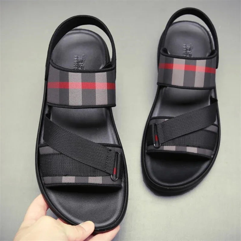 Sandals Men 2025 Trend Summer Outdoor Leisure Non-slip Beach Luxury Brand Sandal High Quality Soft Sole Dual-purpose Sandals Men