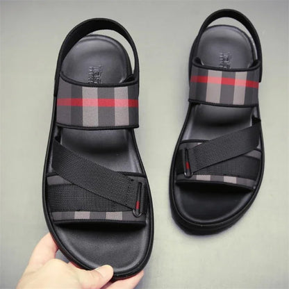 Sandals Men 2025 Trend Summer Outdoor Leisure Non-slip Beach Luxury Brand Sandal High Quality Soft Sole Dual-purpose Sandals Men