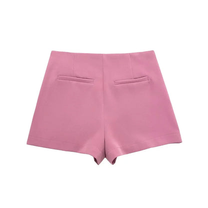 MUJER 2025 Black Mini Skirt Shorts Woman Fashion Asymmetric Skort For Women High Waist Short Skirts Woman Summer Casual Shorts