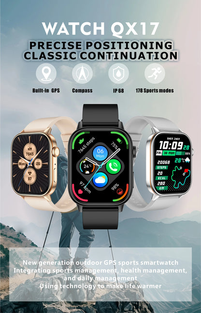 New GPS Military Smart Watch Bulit-in GPS Compass Altimeter Barometric 10ATM IP69K Waterproof AMOLED BT Call Smartwatch