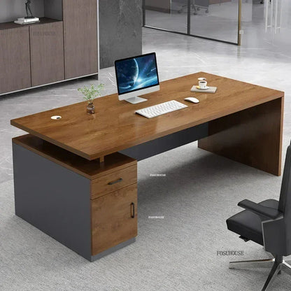 Study Room Single Computer Desk  Office Furniture Nordic Designer Staff Office Desks Nordic Simple Boss Training Office Desk GZ
