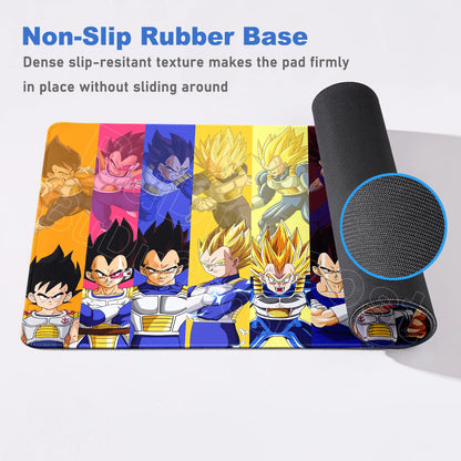 Anime Gaming Anti-slip Mousepad 300x600mm Computer Gamer Carpet Gift Dragon Ball Vegeta Lock Edge Deskmat XL Laptop Keyboard Rug