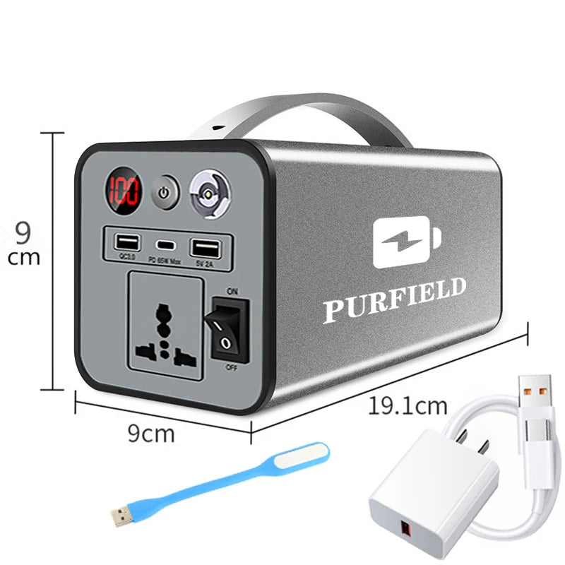 32000mAh 180W 110V 220V Portable Power Station Mobile Power Station Solar Power Generator Outdoor Emergency Bank For Camping