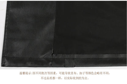 Mauroicardi Spring Autumn Waterproof Black Soft Pu Leather Trench Coat for Women Belt Double Breasted Floor Length Overcoat 2025