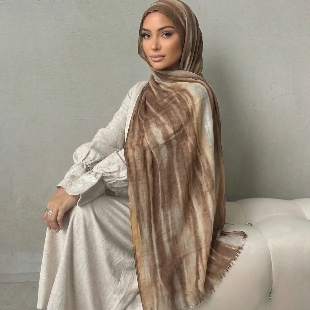 Women Big Size Plain Solid Cotton Rayon Crease Hijab Scarf Lady High Quality Wraps and Shawls Musulman Headband Islamic Turban