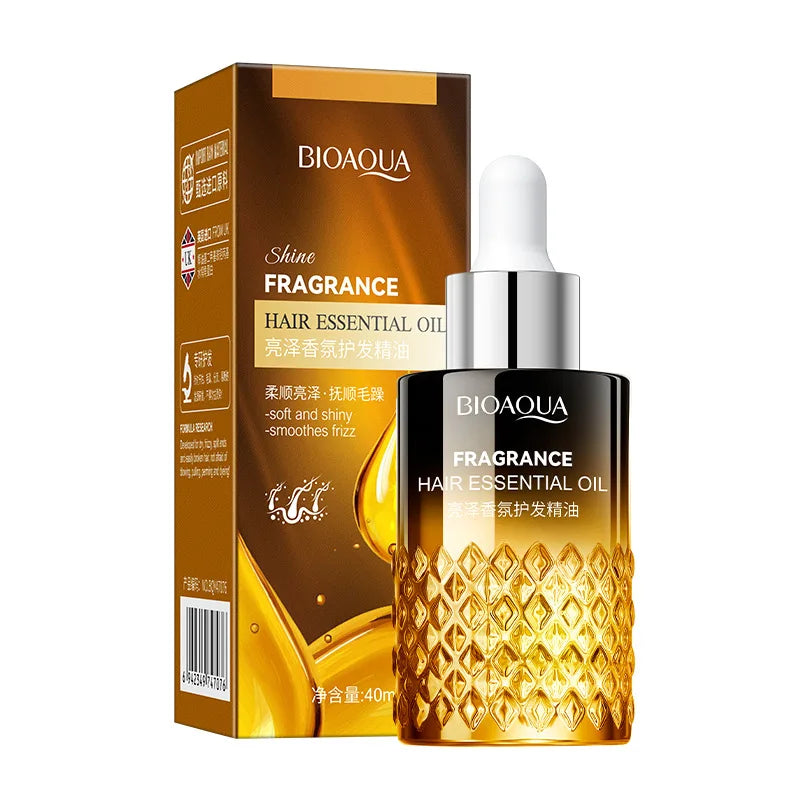 40ml Shiny Fragrance Hair Care Oil | Contains Moroccan Argan Oil | Smooths and Adds Shine, Tames Frizz | Emergency Essential for Dates/Commuting/Travel Photography | a Must-Have for Sofa Lovers, 40ml Per Bottle