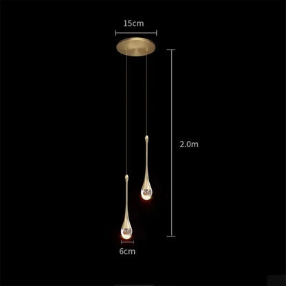 Water Drop Ceiling Chandelier Bubble Crystal Hanging Lamp Dining Room Decor Bedroom Lamp Bar Cafe Led Lights Home Pendant Light