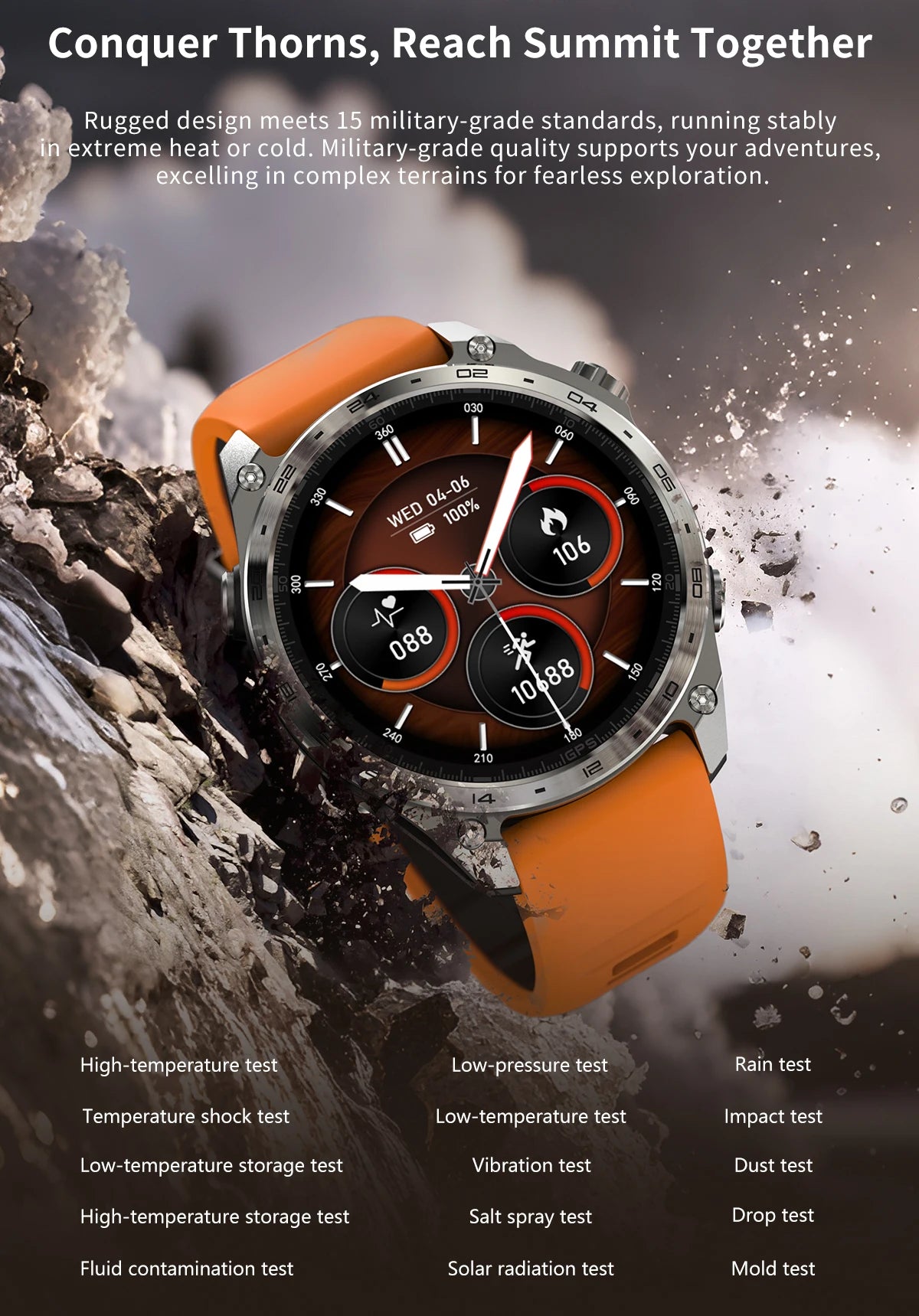 2026 HD300 Pro GPS Smart Watch for Outdoor Sports Offline Map 5.4Bluetooth Call Waterproof Health Travel Diving Smartwatch
