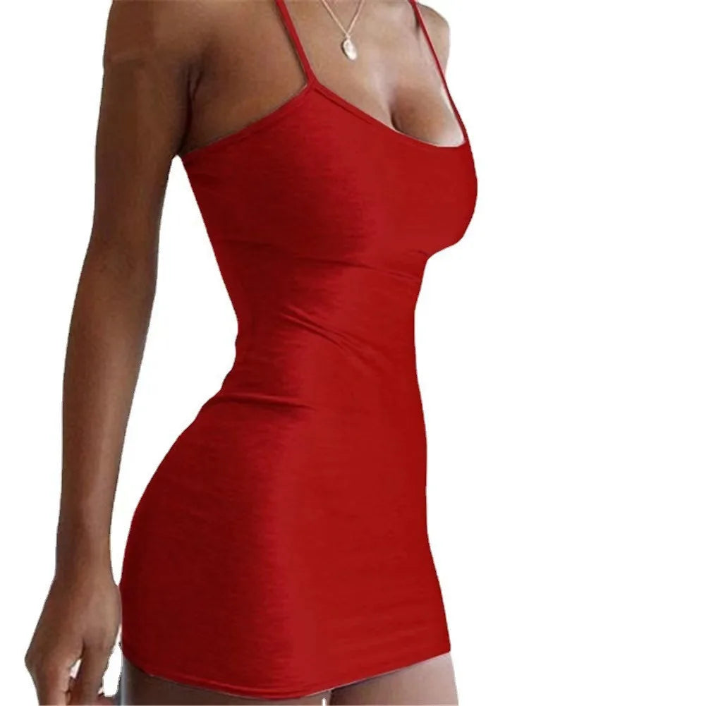 Summer Women Tight Bodycon Dress Nightclub High Slit Dress Sexy Strappy Beach Dress Outdoor Maxi Dress