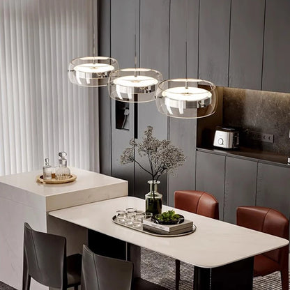 Modern Pendant Light Lamps, Home Decor Ring LED Lights for Living Room,Chandeliers for Dining Room Hanging Light Indoor Lighting