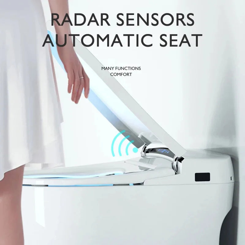 110V/220V Black One‑Piece Smart Toilet Automatic Electric Intelligent Bidet Toilet Modern Luxury WC for Bathroom Home Use