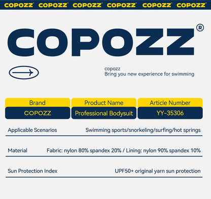 COPOZZ Woman New One-Piece Swimsuit Solid Beach Sleeveless Hollow Out V Collar Summer Female Suits Swimming Sport Adult Swimsuit