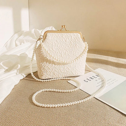 Mobile Phone Bags Pearl Chain Crossbody Bag for Women Shoulder Bags Makeup Bag Purse and Handbags Mother Kids Bag for Girl Сумка