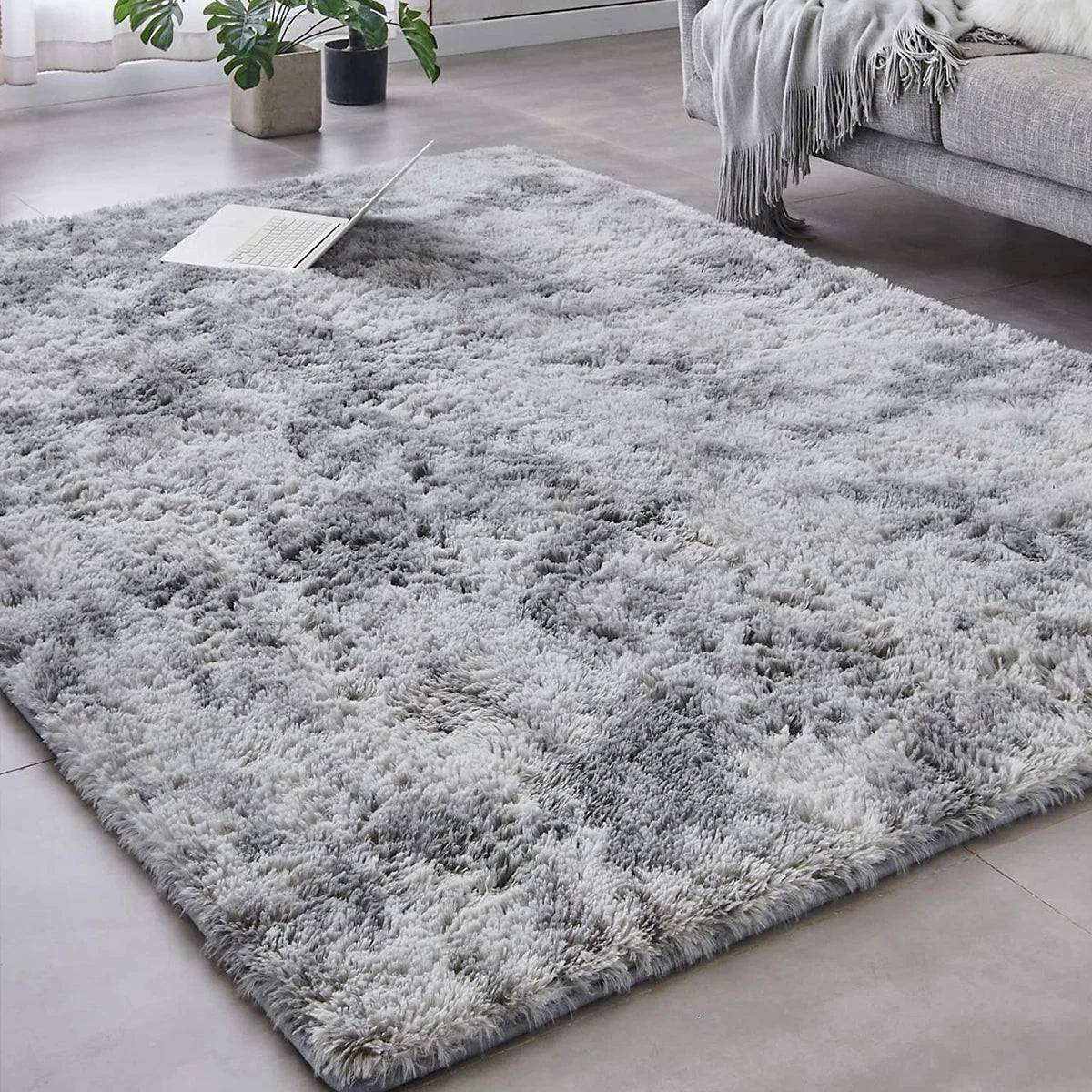 1pc Soft Long-hair Plush Carpet Rug Non-Slip Plush Fluffy Soft Furry Bedside Carpet Drum Carpet Holiday Suitable for Dormitory Home Decoration Pet-Friendly Bedroom Living Room Carpet Home Decoration Room Decoration