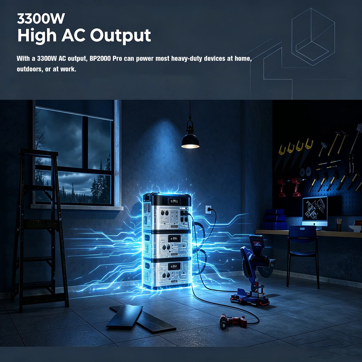 OUKITEL BP2000 PRO Portable Power Station 3300W Solar Generator 2048Wh Lifepo4 Battery Home Backup Outdoor Camping Mobile power
